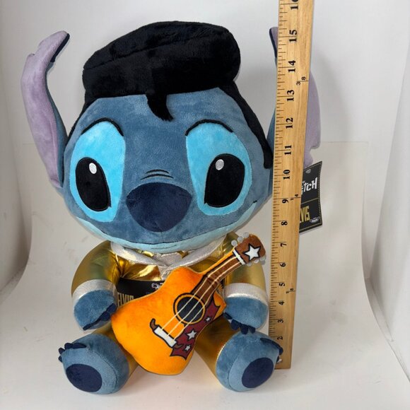 Disney STITCH ELVIS SHAKE Gold Suit Plush Lilo & Stitch Hug Me KidRobot - Picture 8 of 8